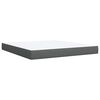 vidaXL Cama box spring con colch&oacute;n tela gris oscuro 180x200 cm