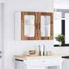 vidaXL Armario pared cocina puerta de cristal Lucca madera vieja