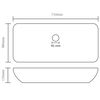 vidaXL Lavabo rectangular de lujo cer&aacute;mica azul oscuro mate 71x38 cm