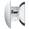 vidaXL Armario de baño con espejo redondo y LED blanco 54x54x17,5 cm