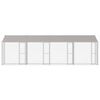 vidaXL Jaula para perro Plateado 800 x 200 x 256 cm Acero Galvanizado
