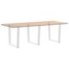 vidaXL Patas para mesa de comedor en forma de V (2 unidades), color blanco, 80 x (72-73,3) cm, acero