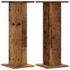 vidaXL Soportes altavoces 2 uds madera roble envejecido 30x30x80 cm