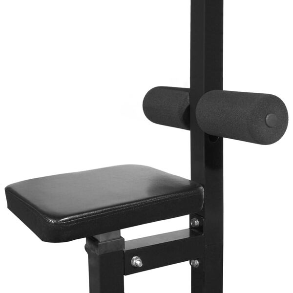 vidaXL Máquina musculación Power Tower con pesas y mancuernas 30,5 kg