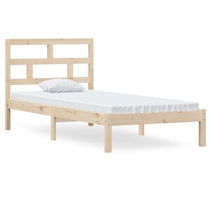 vidaXL Estructura de cama madera maciza de pino 90x200 cm