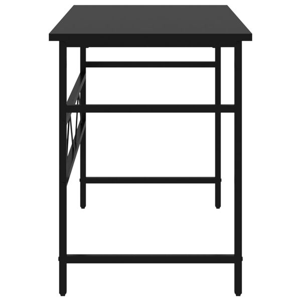 vidaXL Escritorio para ordenador de MDF y metal negro 105x55x72 cm