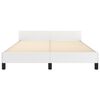 vidaXL Estructura de cama sin colch&oacute;n cuero sint&eacute;tico blanco 140x200cm