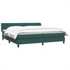 vidaXL Cama box spring con colchones terciopelo verde oscuro 200x210cm