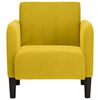 vidaXL Sill&oacute;n con reposabrazos terciopelo amarillo 54 cm