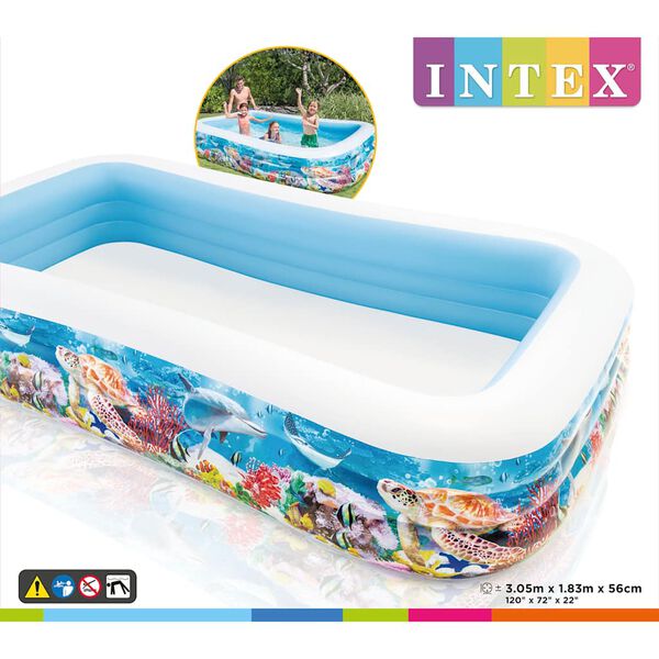 Intex Swim Center Piscina familiar vida marina 305x183x56 cm