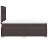 vidaXL Cama box spring con colch&oacute;n tela marr&oacute;n oscuro 120x190 cm