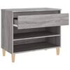 vidaXL Mueble zapatero madera contrachapada gris Sonoma 70x36x60 cm