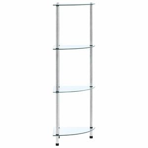 vidaXL Estanter&iacute;a 4 niveles cristal templado transparente 30x30x100 cm