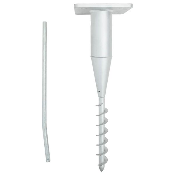 vidaXL Base para sombrilla enterrada con varilla acero 16x16x52 cm