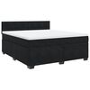 vidaXL Cama box spring con colch&oacute;n terciopelo negro 180x200 cm