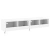 vidaXL Muebles de TV de pared con luces LED 2 uds blanco 80x35x31 cm