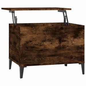 vidaXL Mesa de centro madera contrachapada roble ahumado 60x44,5x45 cm