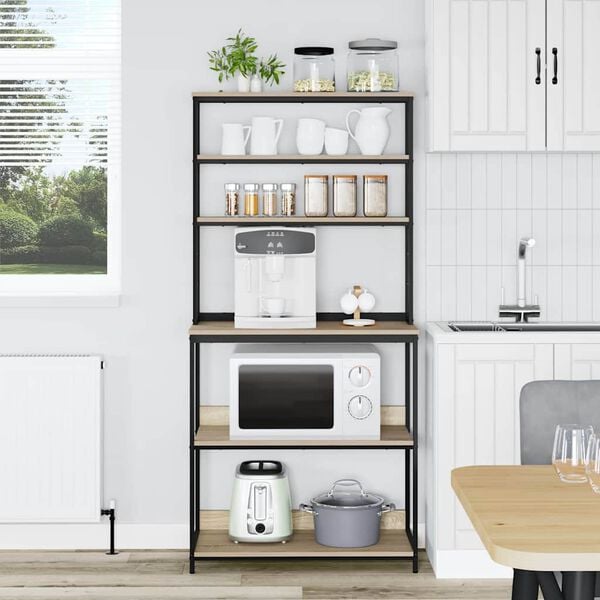 vidaXL Estante de cocina Roble Sonoma 80 x 40 x 168 cm