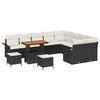 vidaXL Conjunto de sof&aacute;s de jard&iacute;n 12 uds. Negro rat&aacute;n sint&eacute;tico