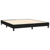 vidaXL Cama box spring con colch&oacute;n tela negro 160x200 cm