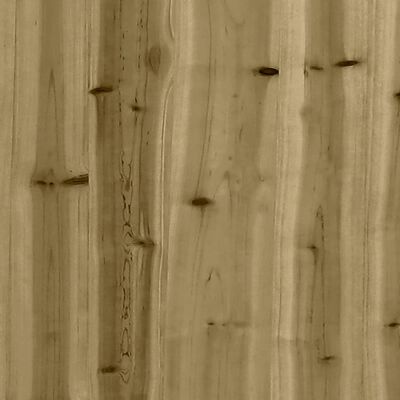 vidaXL Banco jardín con gaviones madera pino impregnada 287x71x65,5 cm