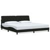 vidaXL Estructura de cama sin colch&oacute;n tela negro 200x200 cm