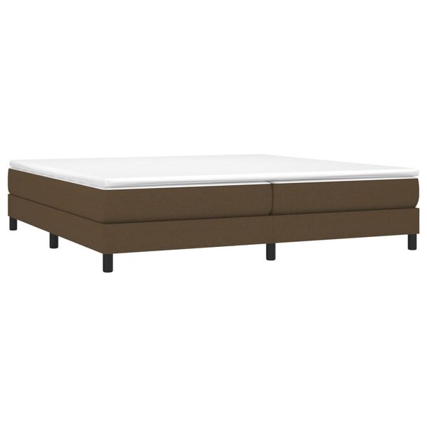 vidaXL Estructura de cama con somier tela marr&oacute;n oscuro 200x200 cm