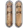 vidaXL Percheros de pared 4 ganchos 2 uds madera maciza mango rugosa