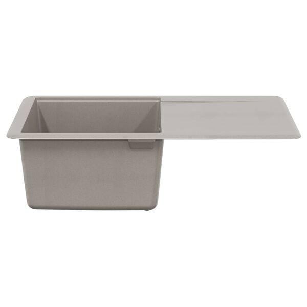 vidaXL Lavabo Gris 670 x 460 mm 80% Cuarzo y 20% Resina