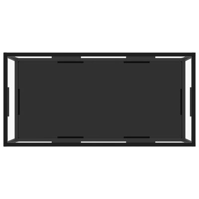 vidaXL Mesa de centro vidrio templado transparente negro 100x50x35 cm