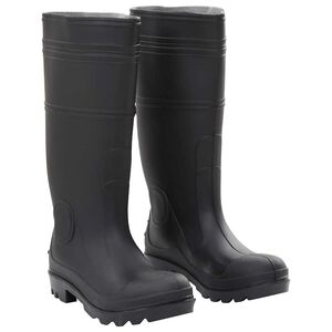 vidaXL Botas de agua negro n&uacute;mero 38 PVC