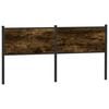 vidaXL Cabecero de madera de ingenier&iacute;a y acero roble ahumado 120 cm