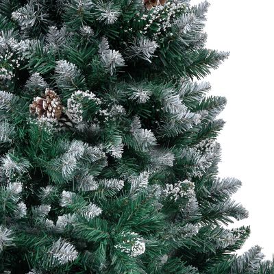 vidaXL Árbol de Navidad artificial con LED bolas y piñas 150 cm