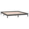 vidaXL Estructura de cama doble con LED madera maciza gris 120x190 cm