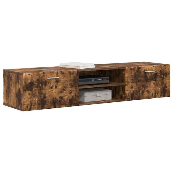 vidaXL Armario de Madera con cajón Roble ahumado 150 x 39 x 30 cm