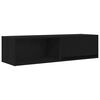 vidaXL Muebles de TV 2 uds Roble Negro 100x31x25,5cm Madera ingenier&iacute;a