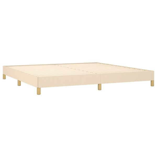 vidaXL Cama sin colchón tela color crema 200x200 cm