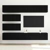 vidaXL Conjunto de mueble de TV 6 pcs Roble Negro Madera de ingenier&iacute;a
