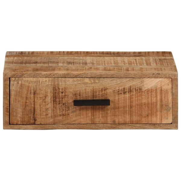 vidaXL Mesita de noche de pared madera maciza de acacia 40x30x13,5 cm