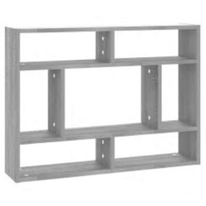 vidaXL Estanter&iacute;a de pared madera de ingenier&iacute;a gris sonoma 75x16x55cm