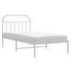 vidaXL Estructura cama sin colch&oacute;n con cabecero metal blanco 107x203cm