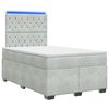 vidaXL Cama box spring con colch&oacute;n Gris Claro 120 x 200 cm Terciopelo