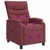 vidaXL Silla de masajes reclinable Rojo vino Tela