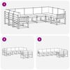 vidaXL Conjunto de sof&aacute;s de exterior 9 pcs Gris Natural y Claro