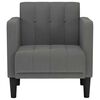 vidaXL Sill&oacute;n con reposabrazos de tela gris oscuro 53 cm