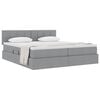 vidaXL Cama con almacenamiento Gris Claro 180 x 200 cm Cuero sint&eacute;tico