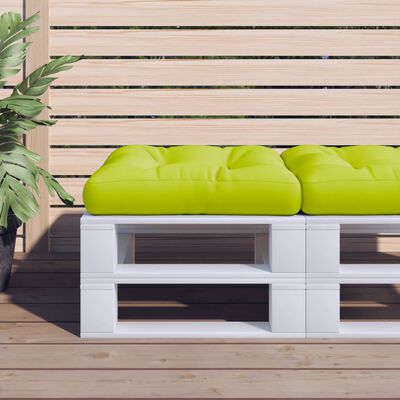 vidaXL Cojín para sofá de palets de tela verde claro 50x50x12 cm