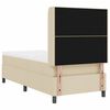 vidaXL Cama tipo Box Spring con colch&oacute;n Crema 200 x 80 cm tela