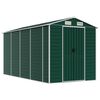 vidaXL Cobertizo de jard&iacute;n acero galvanizado verde 191x385x198 cm