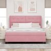 vidaXL Cama tipo Box Spring con colch&oacute;n Rosa 200 x 180 cm Poli&eacute;ster